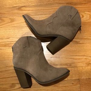 Heeled Tan Booties